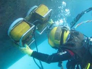 Cleaning The Ship Underwater